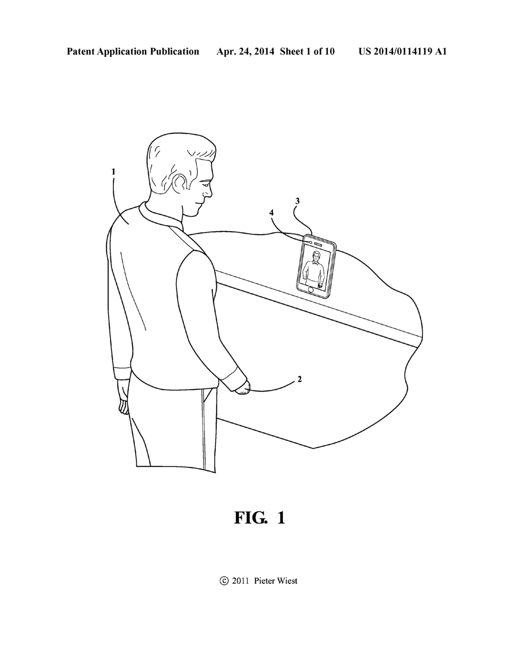 SYSTEM AND METHOD UTILIZING A SMART PHONE FOR ALLEVIATING PHANTOM LIMB     DISCOMFORT - diagram, schematic, and image 02