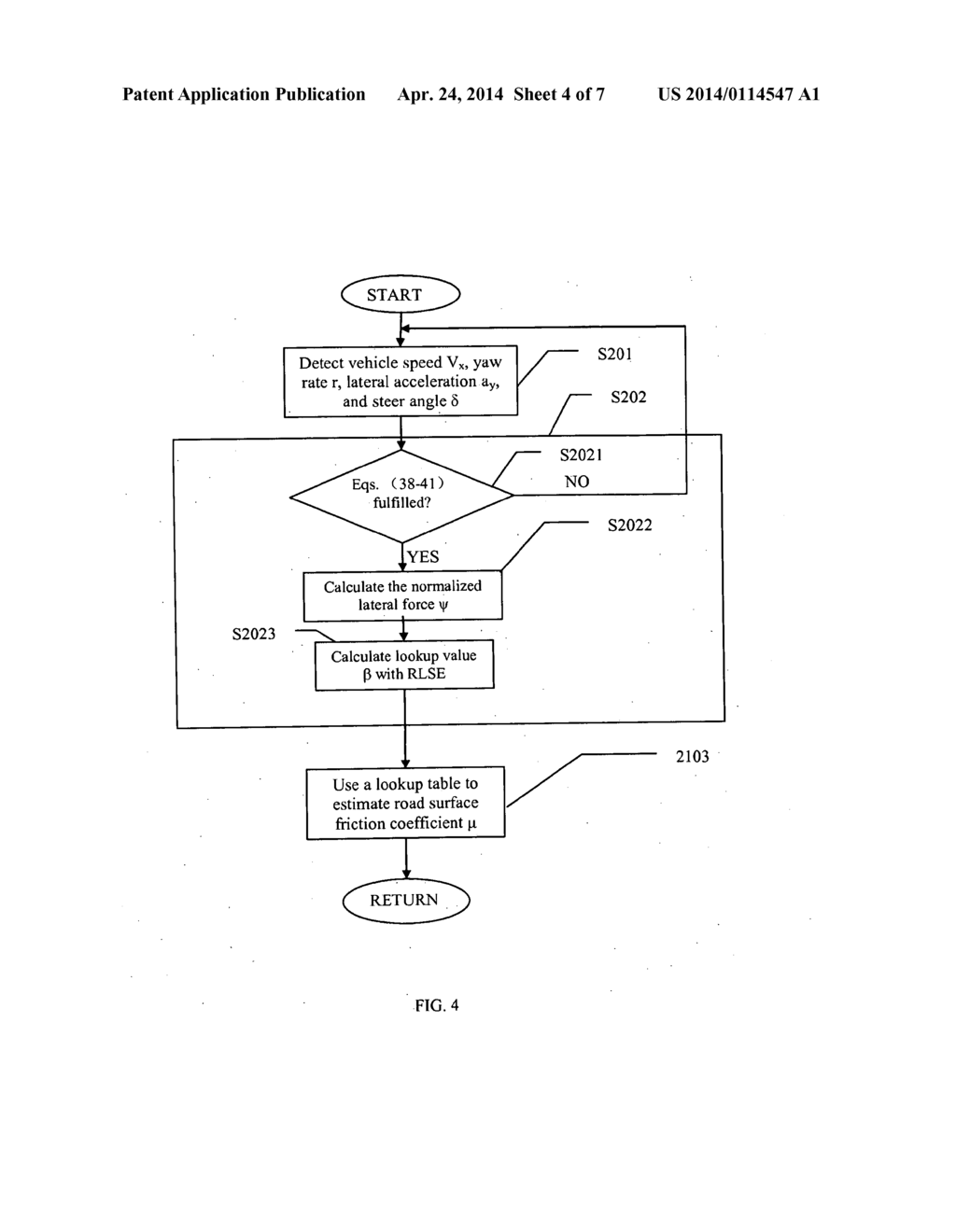 METHOD AND APPARATUS FOR REAL TIME ESTIMATION OF ROAD SURFACE FRICTION     COEFFICIENT - diagram, schematic, and image 05