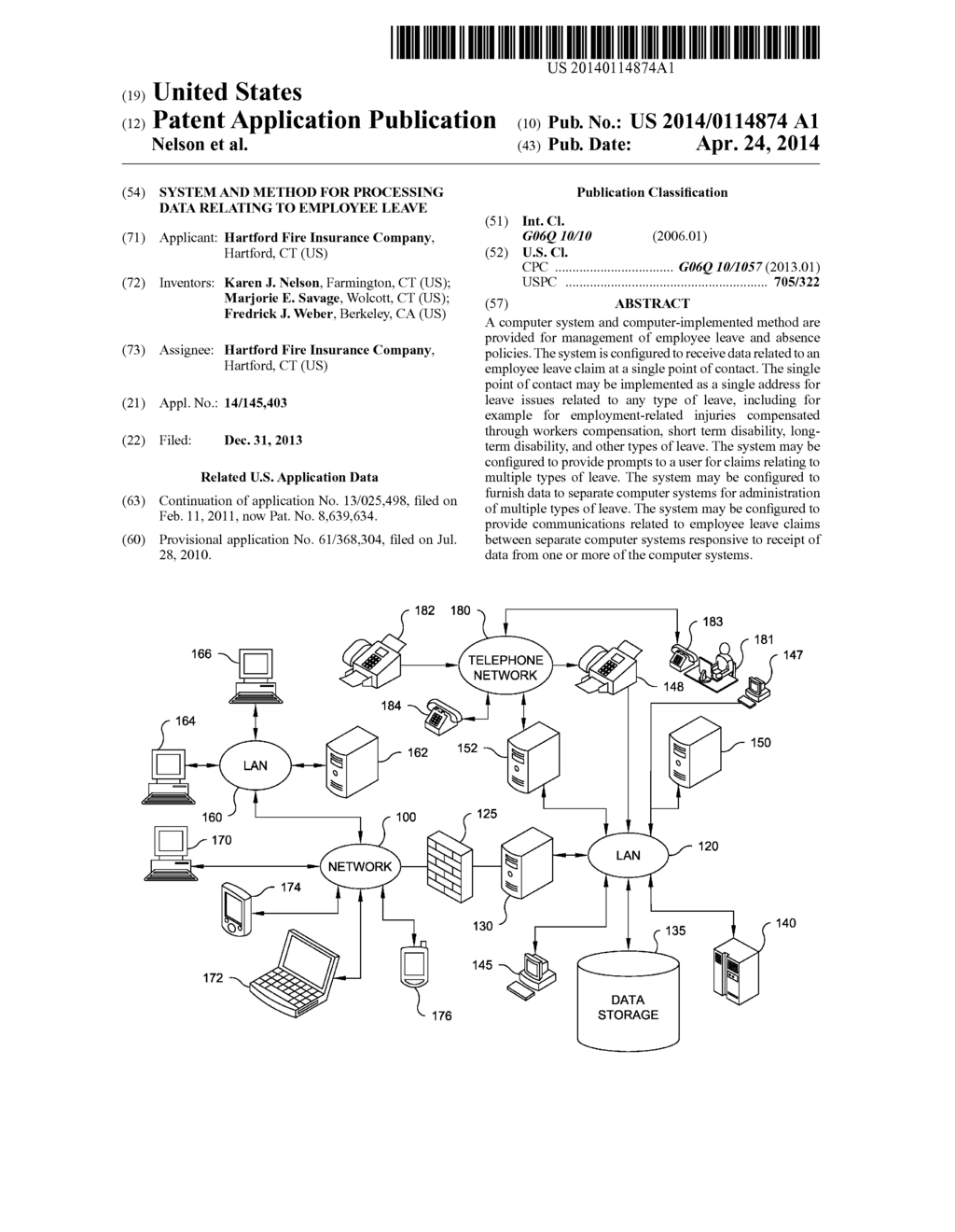 SYSTEM AND METHOD FOR PROCESSING DATA RELATING TO EMPLOYEE LEAVE - diagram, schematic, and image 01