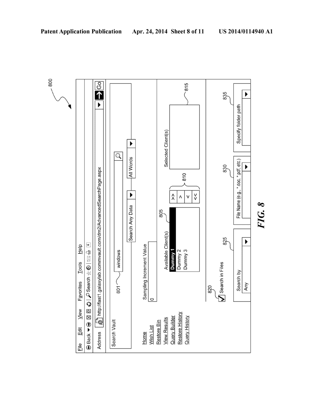 METHOD AND SYSTEM FOR SEARCHING STORED DATA - diagram, schematic, and image 09