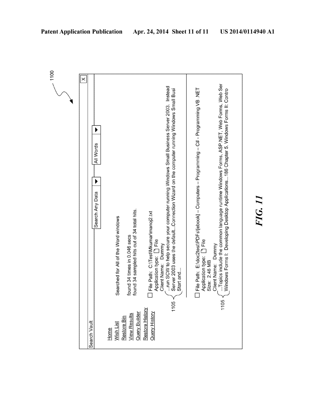 METHOD AND SYSTEM FOR SEARCHING STORED DATA - diagram, schematic, and image 12