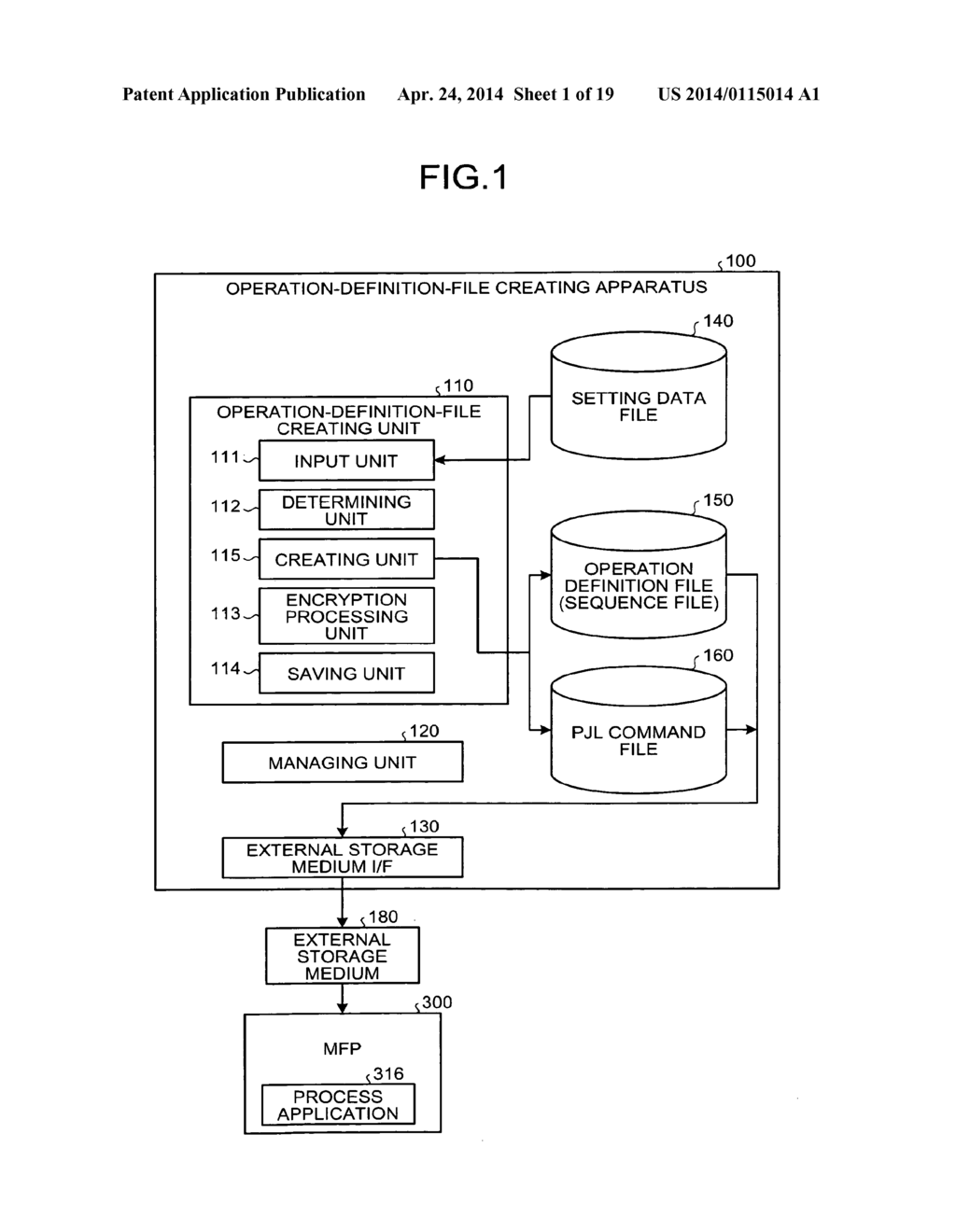 APPARATUS, METHOD, SYSTEM, AND COMPUTER PROGRAM PRODUCT FOR CREATING     OPERATION DEFINITION FILE, AND IMAGE FORMING APPARATUS - diagram, schematic, and image 02