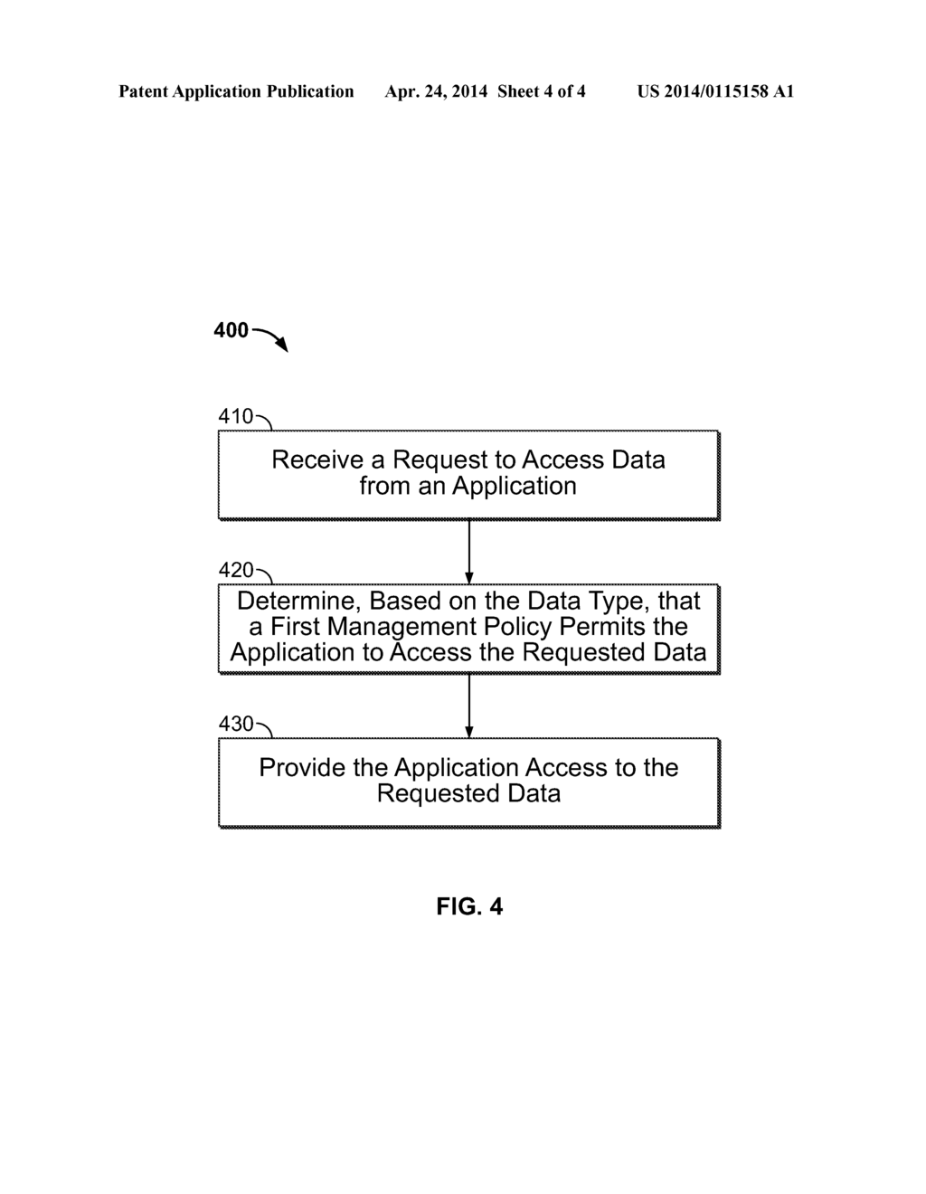 MANAGING APPLICATION EXECUTION AND DATA ACCESS ON A DEVICE - diagram, schematic, and image 05