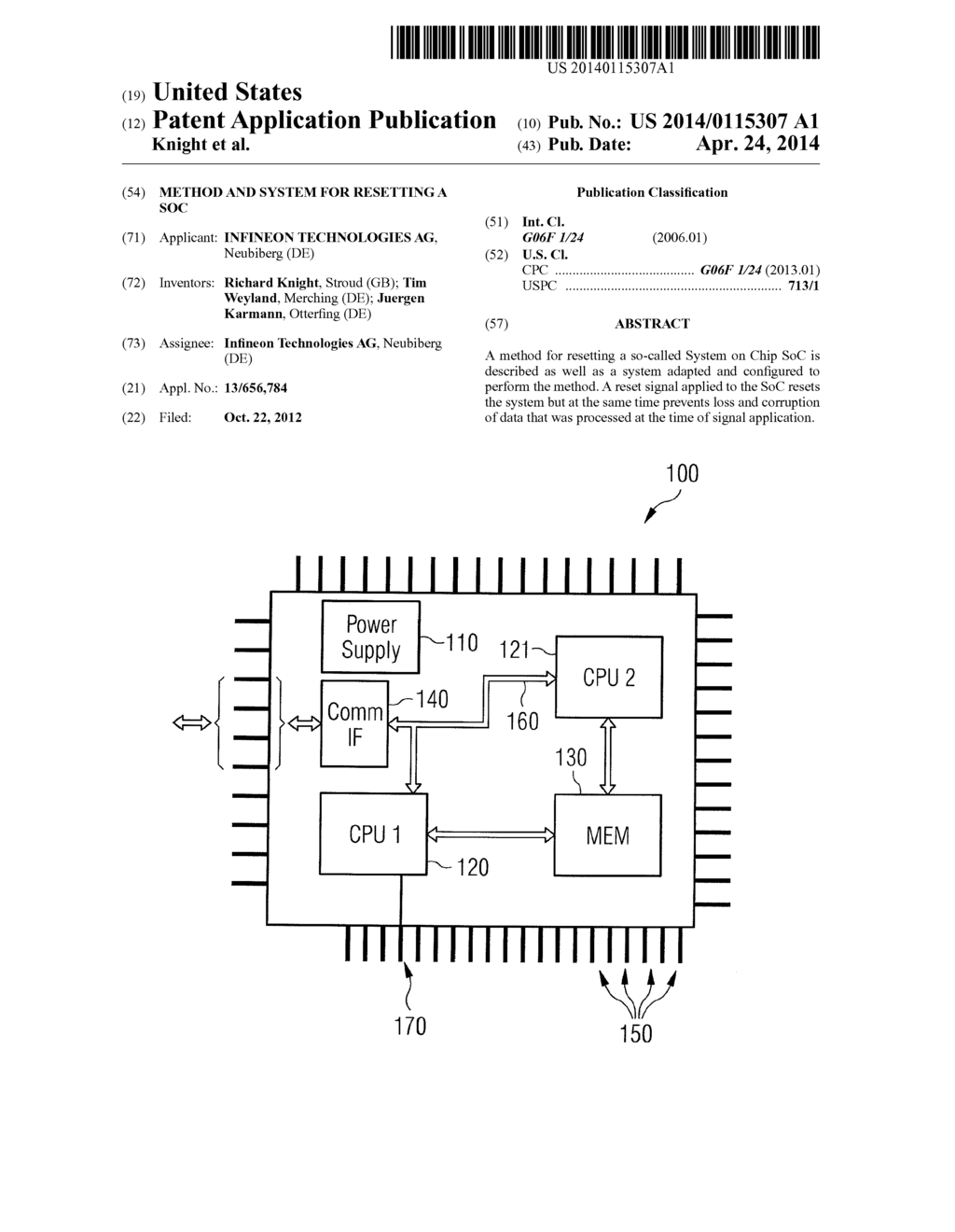 Method and System for Resetting a SoC - diagram, schematic, and image 01