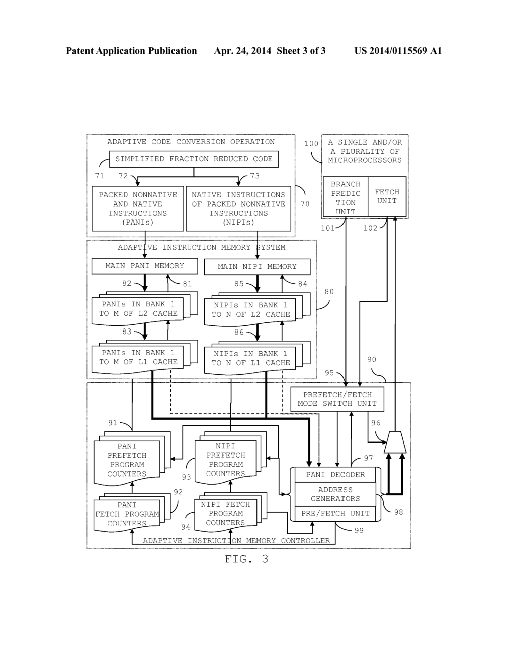 ADAPTIVE INSTRUCTION PREFETCHING AND FETCHING MEMORY SYSTEM APPARATUS AND     METHOD FOR MICROPROCESSOR SYSTEM - diagram, schematic, and image 04