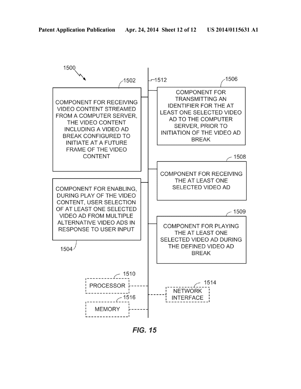 USER CONTROL OF AD SELECTION FOR SUBSEQUENT AD BREAK OF A STREAMING VIDEO - diagram, schematic, and image 13