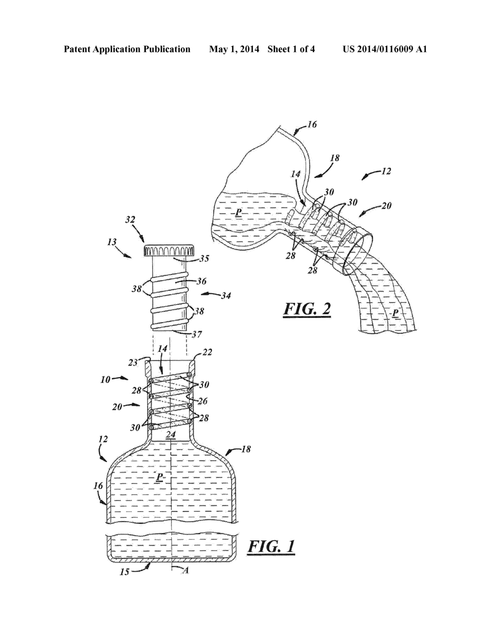 CONTAINER HAVING A DISPENSE INDICATOR - diagram, schematic, and image 02