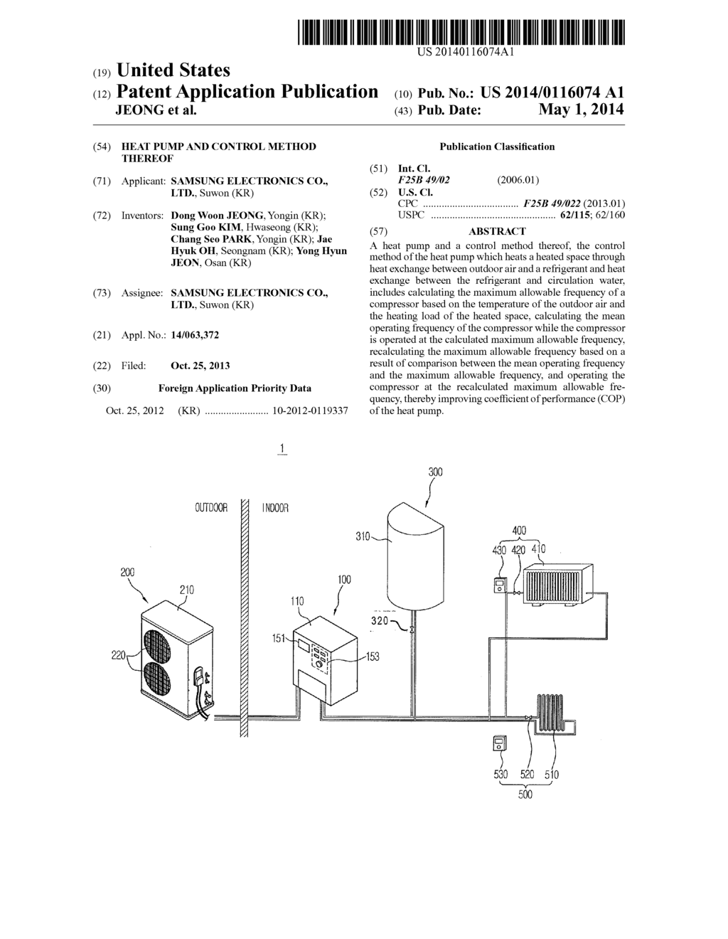 HEAT PUMP AND CONTROL METHOD THEREOF - diagram, schematic, and image 01