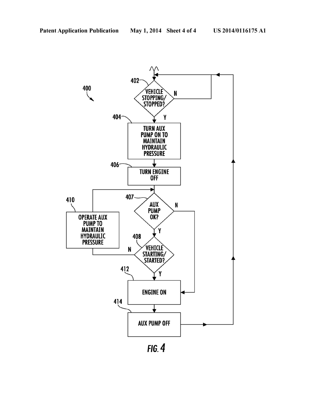 Engine-Off Auxiliary Hydraulic Pressurization System and Method for a     Transmission - diagram, schematic, and image 05