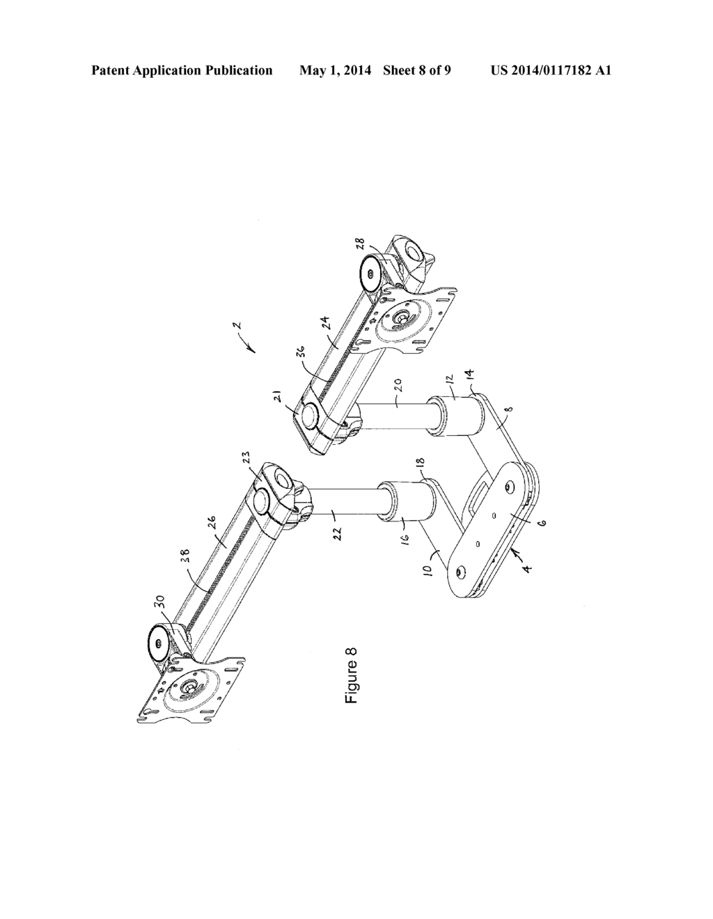 SIMULTANEOUSLY FOLDABLE MULTI-SCREEN MONITOR ARM DEVICE - diagram, schematic, and image 09