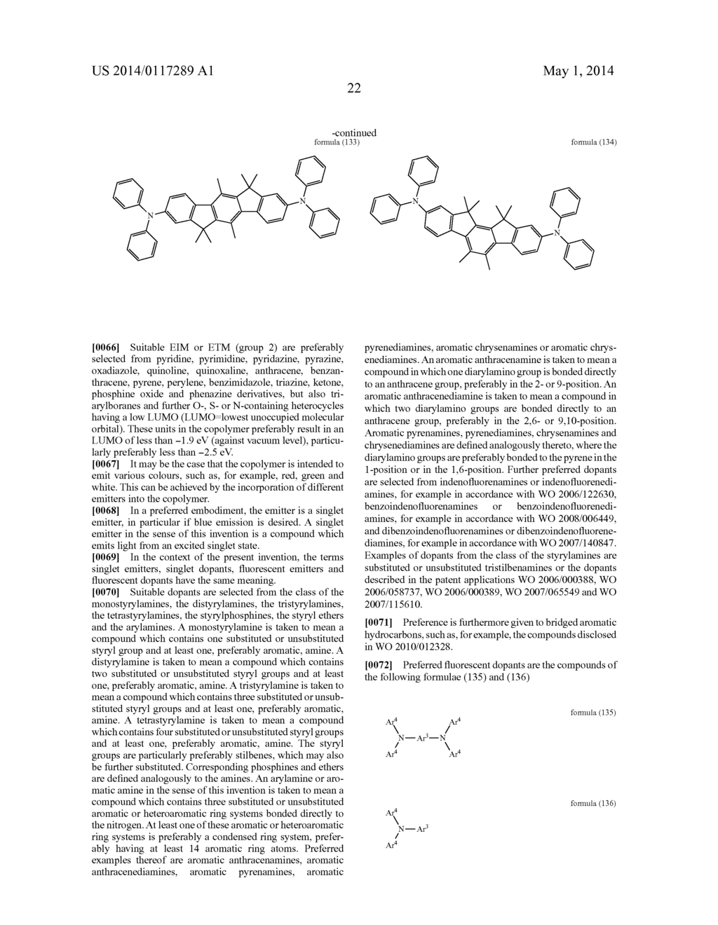 MATERIALS FOR ORGANIC ELECTROLUMINESCENT DEVICES - diagram, schematic, and image 36