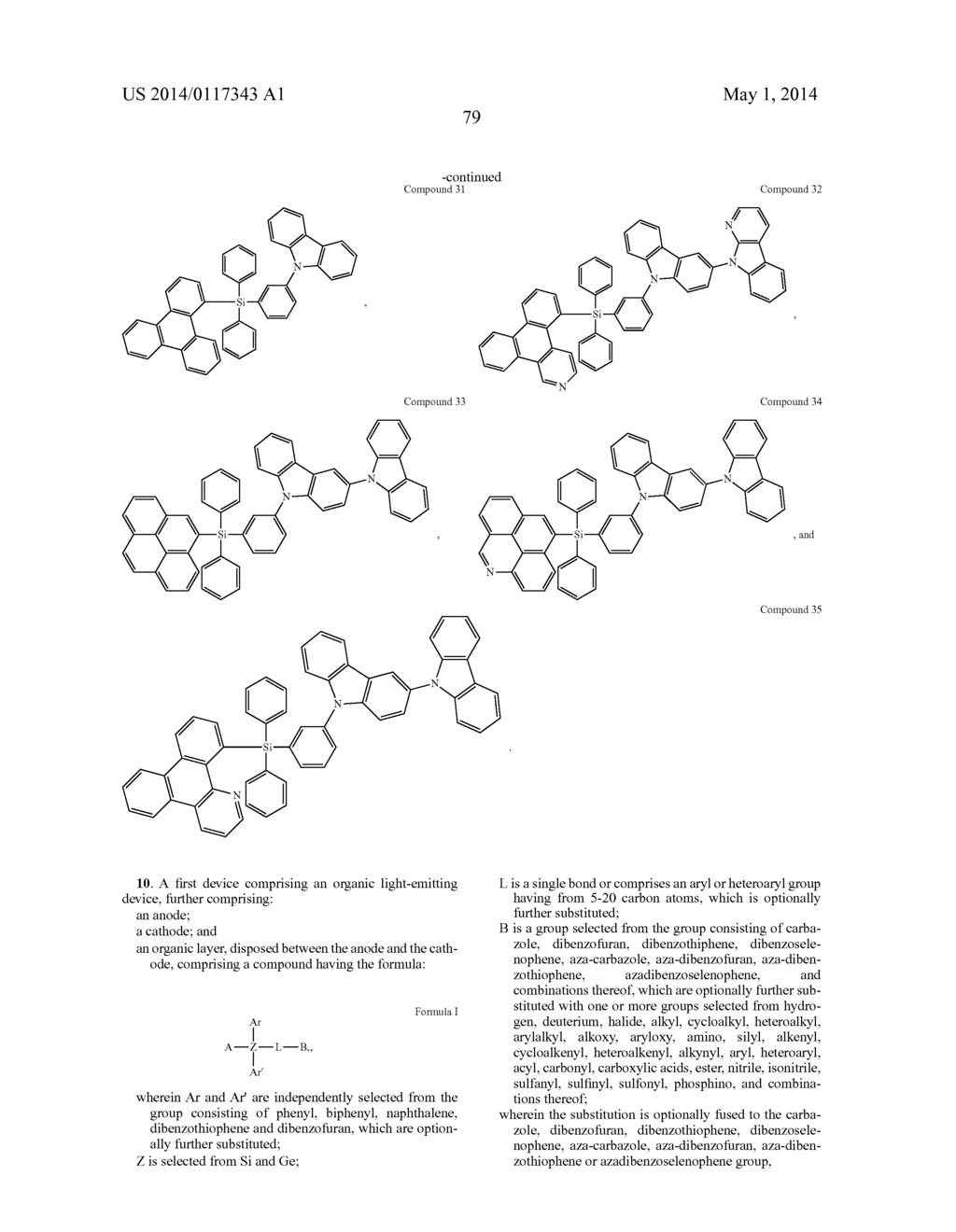 HOST MATERIALS FOR OLEDS - diagram, schematic, and image 85