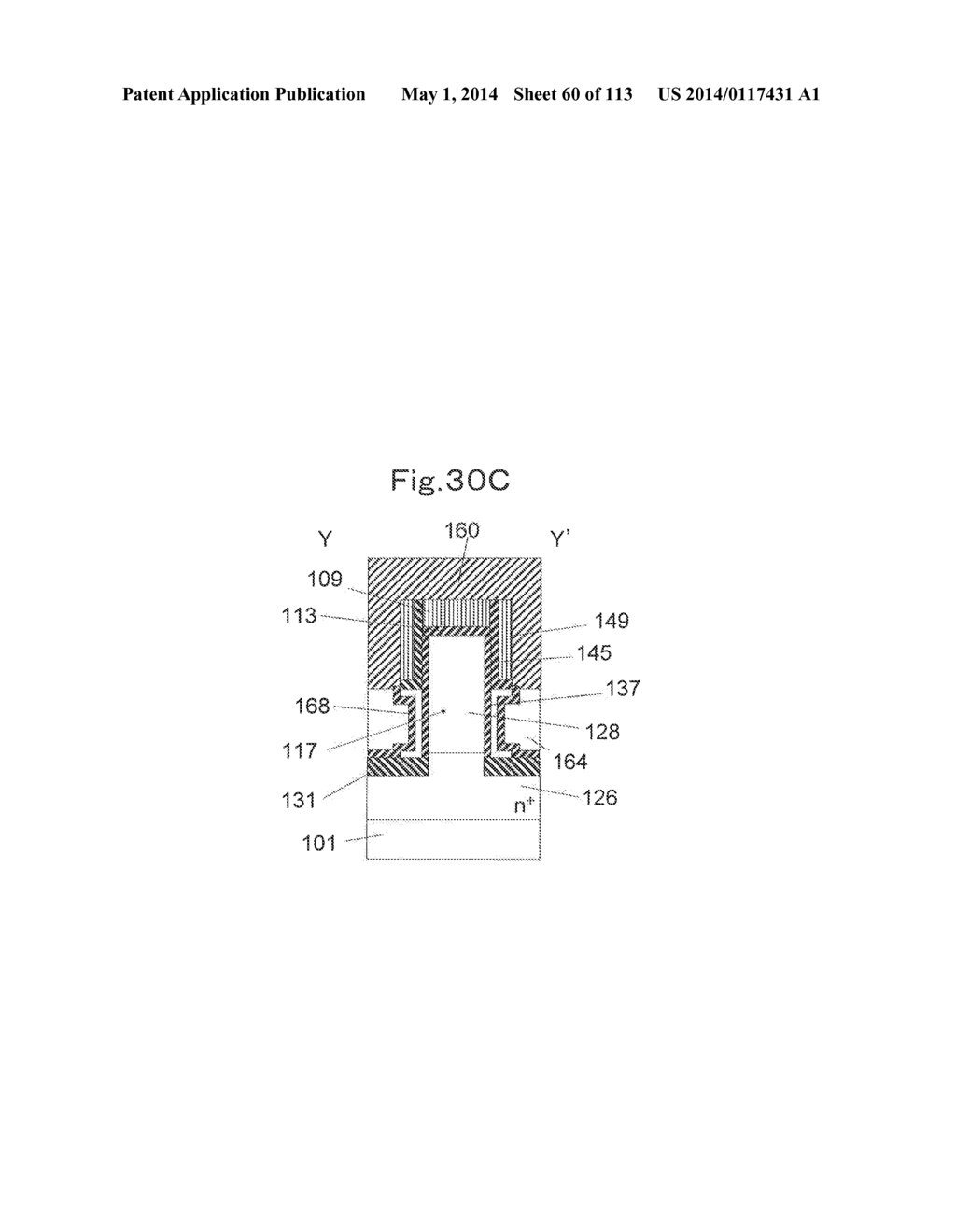 NONVOLATILE SEMICONDUCTOR MEMORY TRANSISTOR, NONVOLATILE SEMICONDUCTOR     MEMORY, AND METHOD FOR MANUFACTURING NONVOLATILE SEMICONDUCTOR MEMORY - diagram, schematic, and image 61