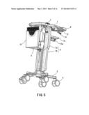 CART FOR PORTABLE ULTRASONIC DIAGNOSTIC DEVICE AND ULTRASONIC DIAGNOSTIC     UNIT diagram and image