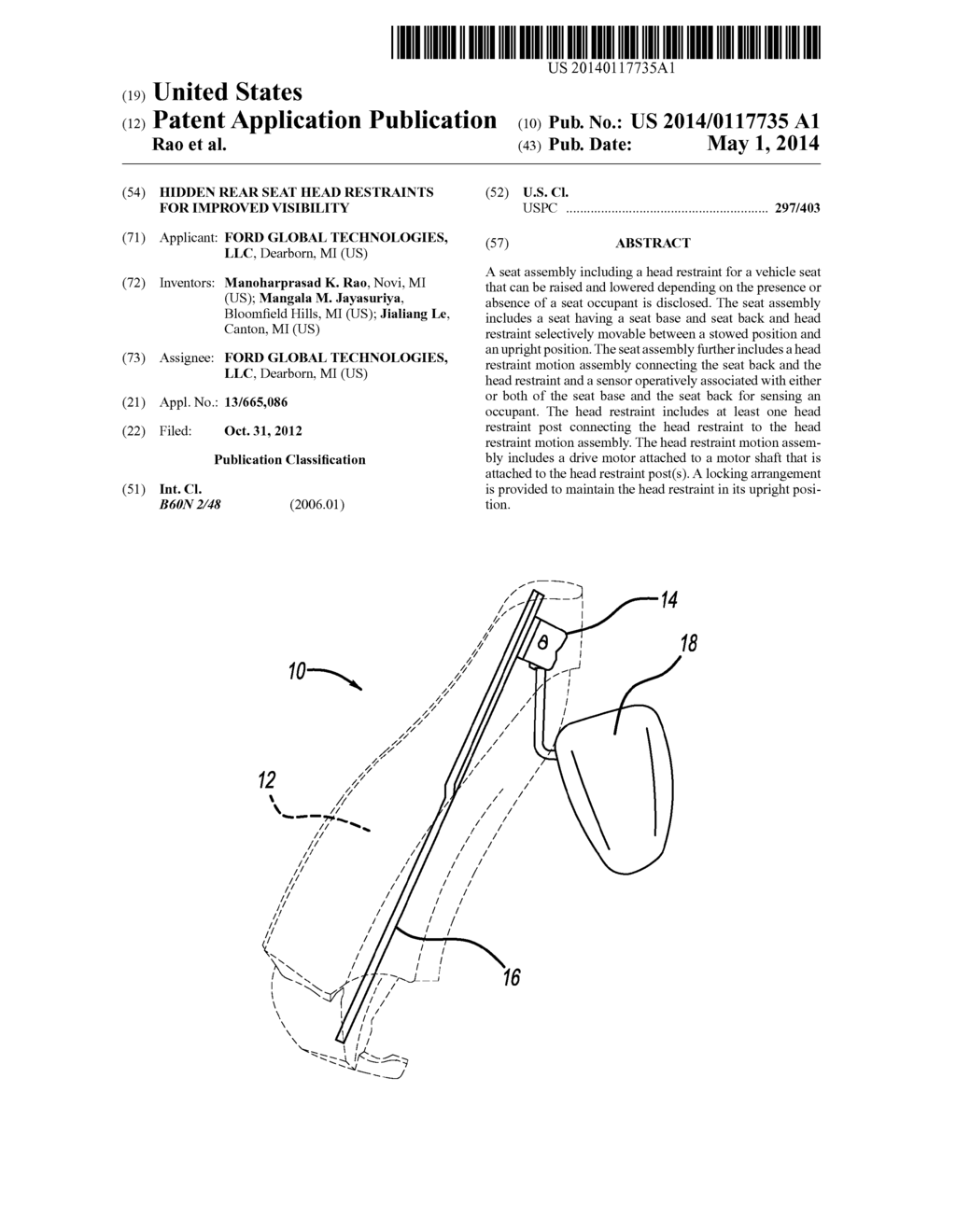 HIDDEN REAR SEAT HEAD RESTRAINTS FOR IMPROVED VISIBILITY - diagram, schematic, and image 01