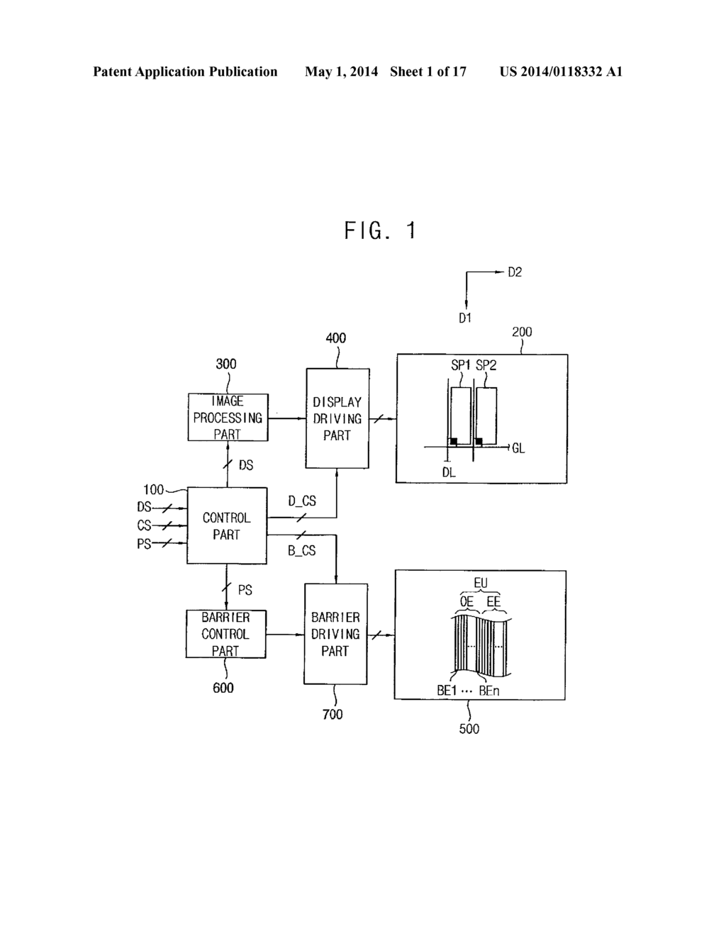 METHOD OF DRIVING ACTIVE BARRIER PANEL AND DISPLAY APPARATUS FOR     PERFORMING THE METHOD - diagram, schematic, and image 02