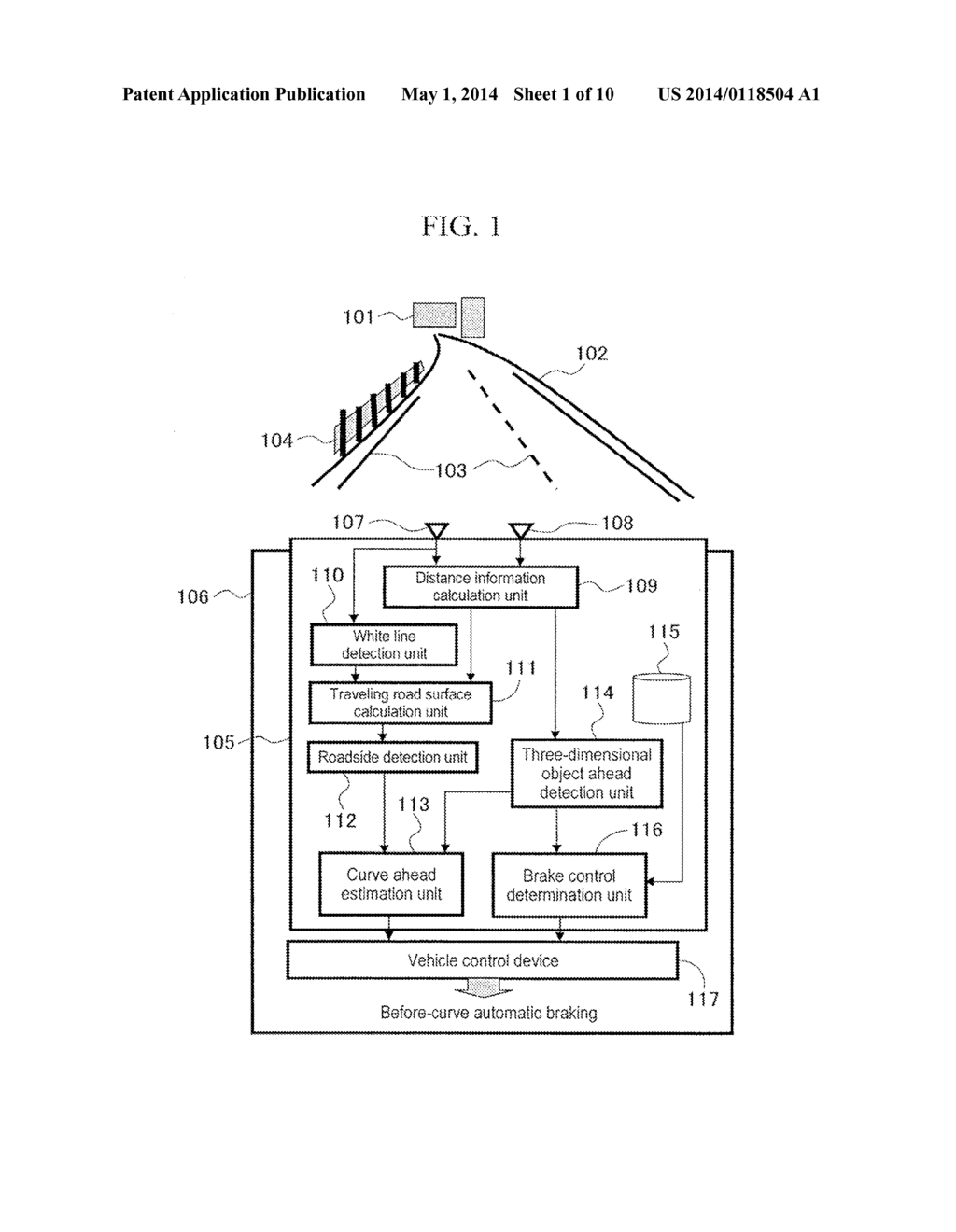 CAMERA DEVICE WITH THREE-DIMENSIONAL OBJECT AHEAD DETECTION UNIT - diagram, schematic, and image 02