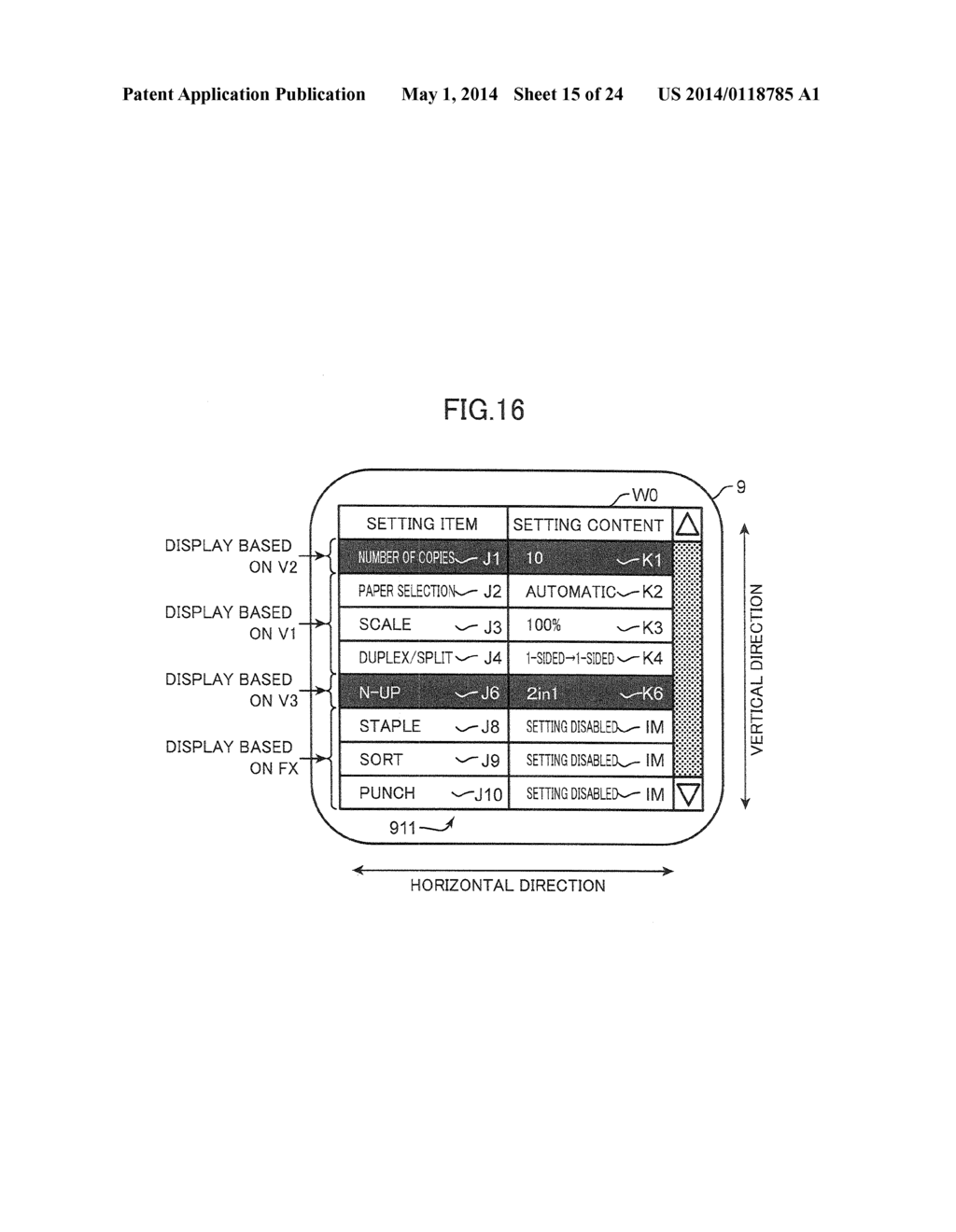 FUNCTION SETTING CONTROL SYSTEM AND IMAGE FORMING APPARATUS - diagram, schematic, and image 16