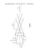 OPTICAL ARRANGEMENT FOR CONVERTING AN INCIDENT LIGHT BEAM, METHOD FOR     CONVERTING A LIGHT BEAM TO A LINE FOCUS, AND OPTICAL DEVICE THEREFOR diagram and image