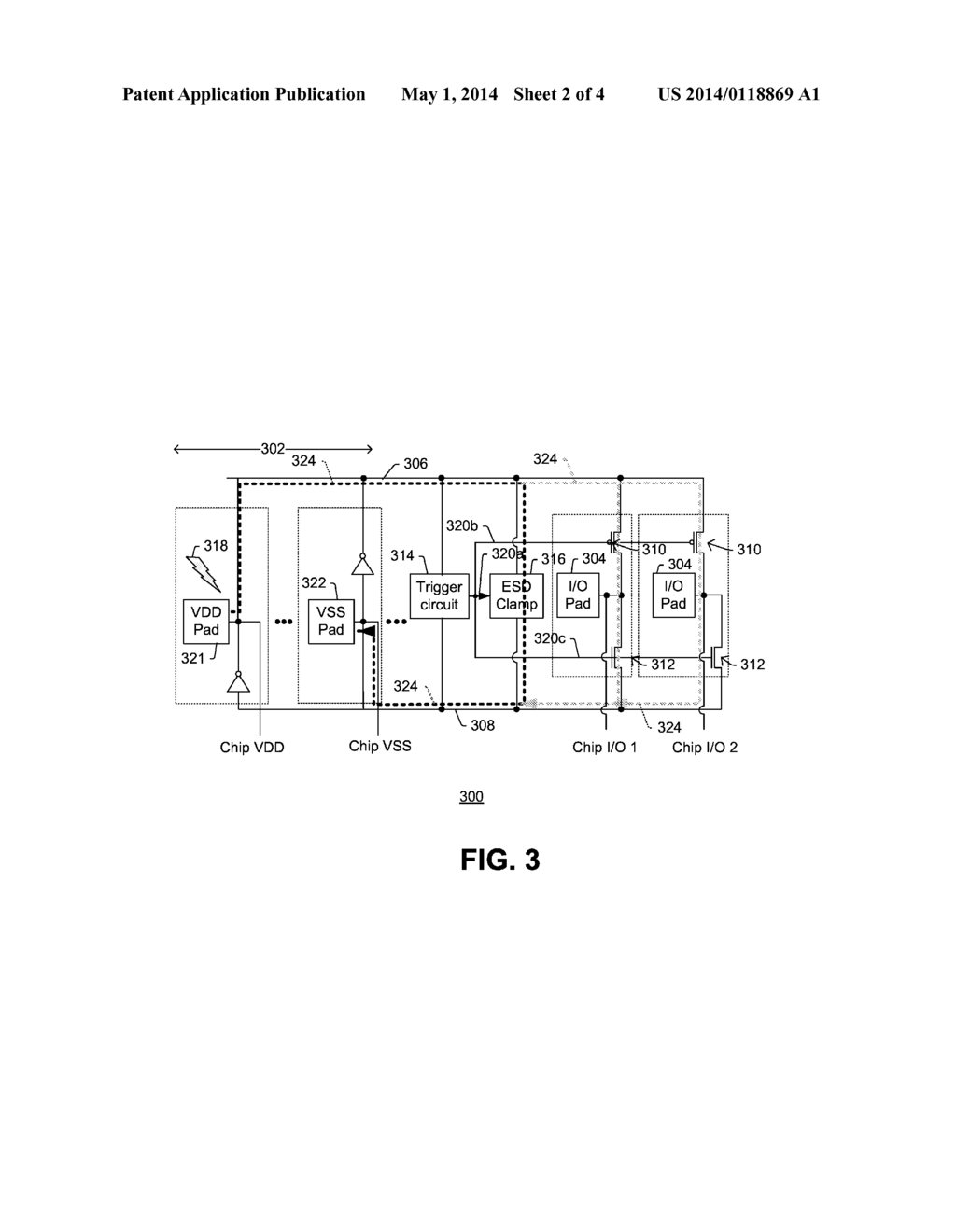 ESD Protection Scheme Using I/O Pads - diagram, schematic, and image 03