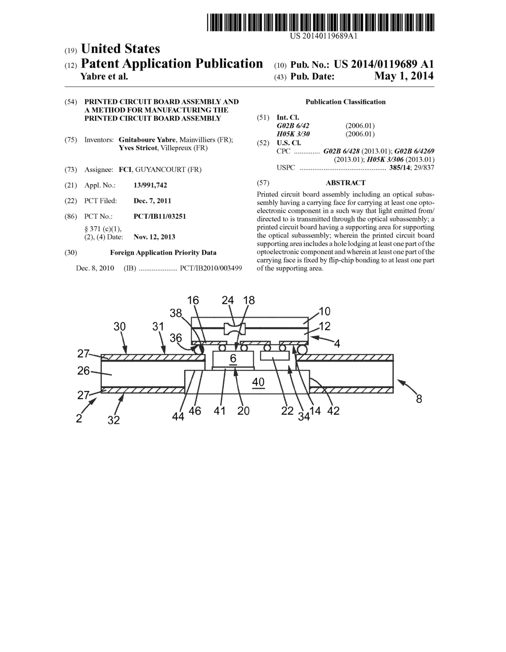 Printed Circuit Board Assembly and a Method for Manufacturing the Printed     Circuit Board Assembly - diagram, schematic, and image 01