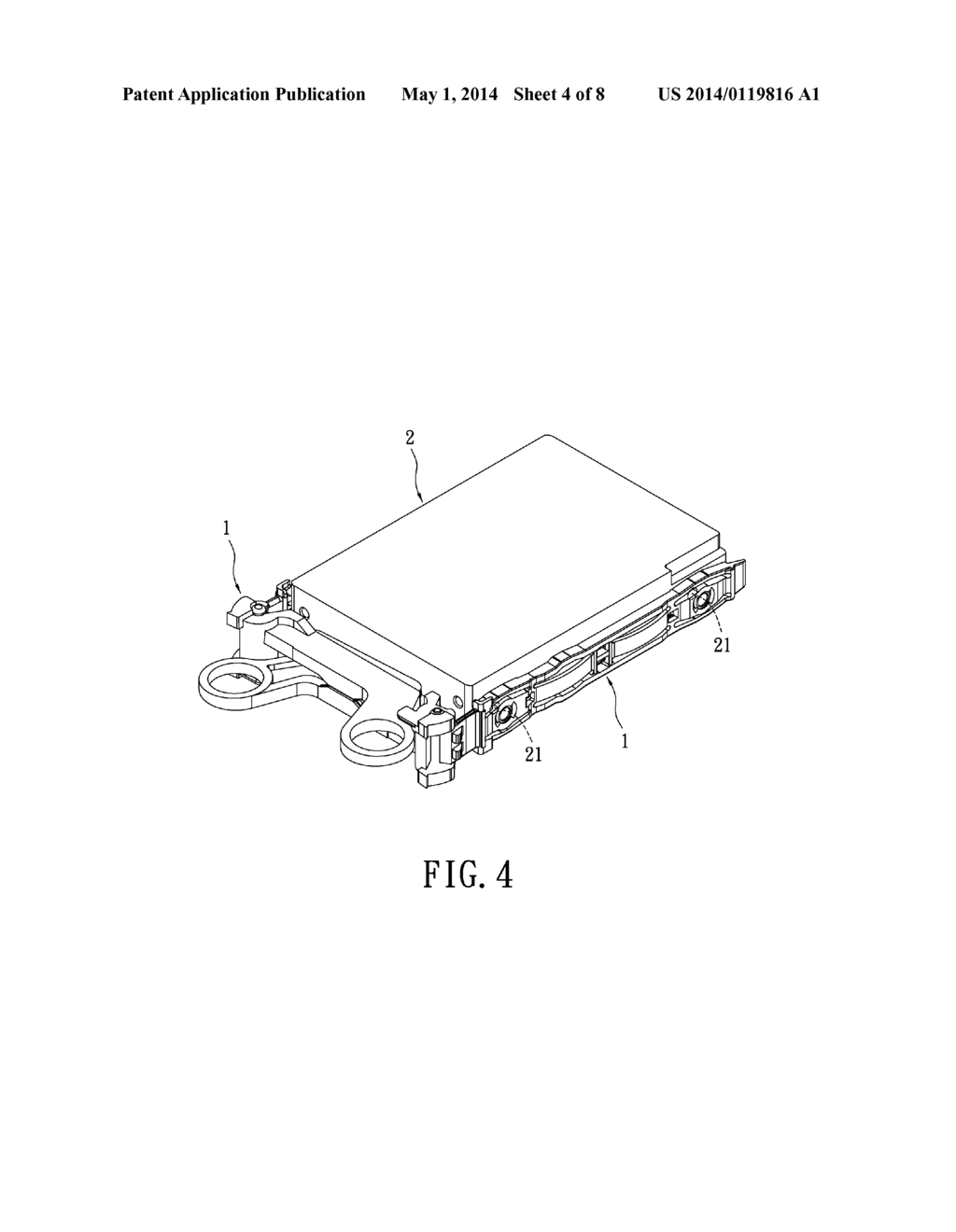 FIXING STRUCUTRE OF DATA ACCESS DEVICE AND FIXING CASE - diagram, schematic, and image 05