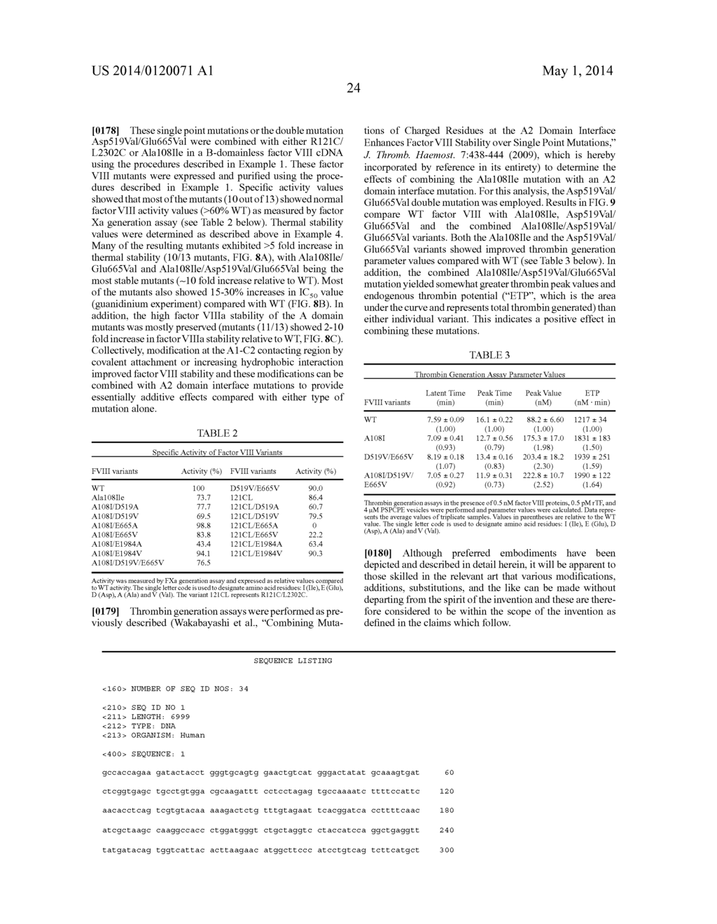 RECOMBINANT FACTOR VIII HAVING ENHANCED STABILITY FOLLOWING MUTATION AT     THE A1-C2 DOMAIN INTERFACE - diagram, schematic, and image 38