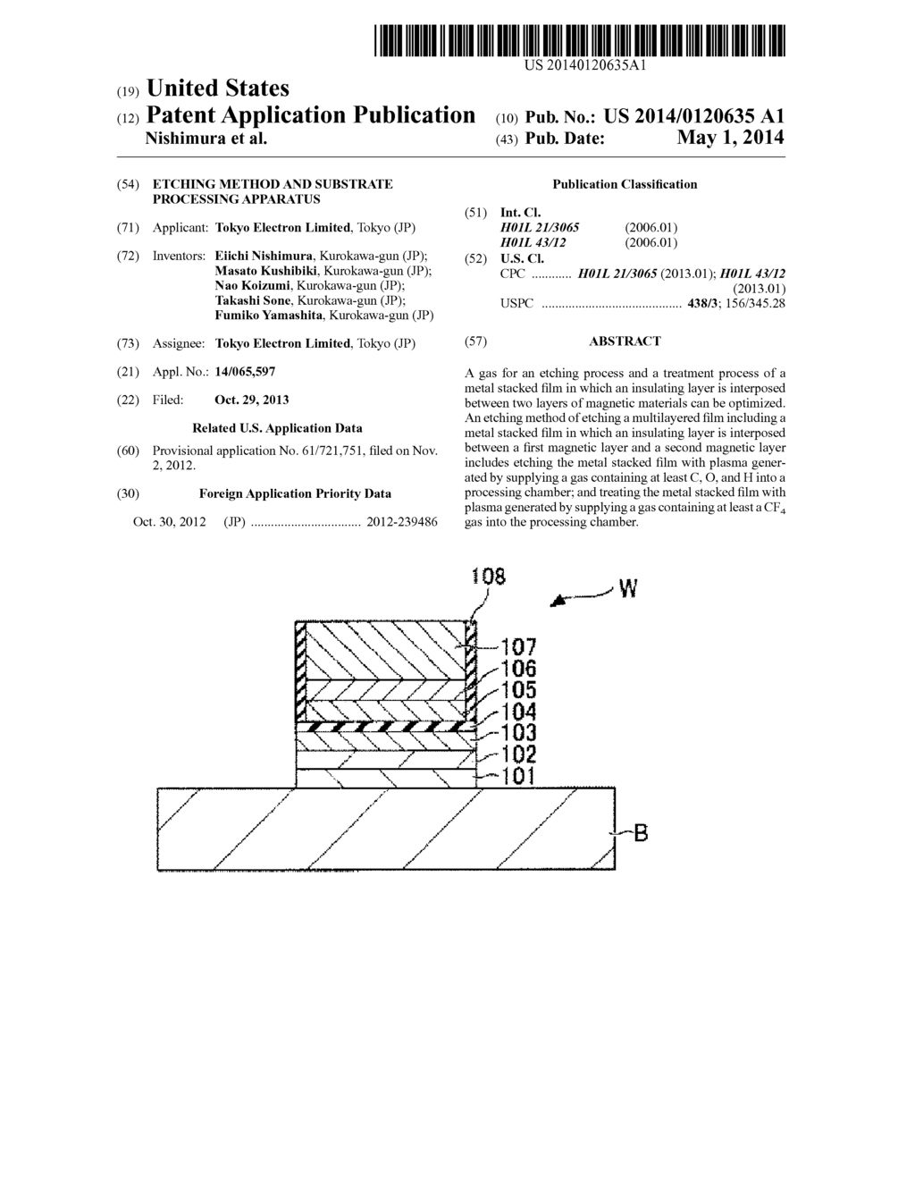 ETCHING METHOD AND SUBSTRATE PROCESSING APPARATUS - diagram, schematic, and image 01