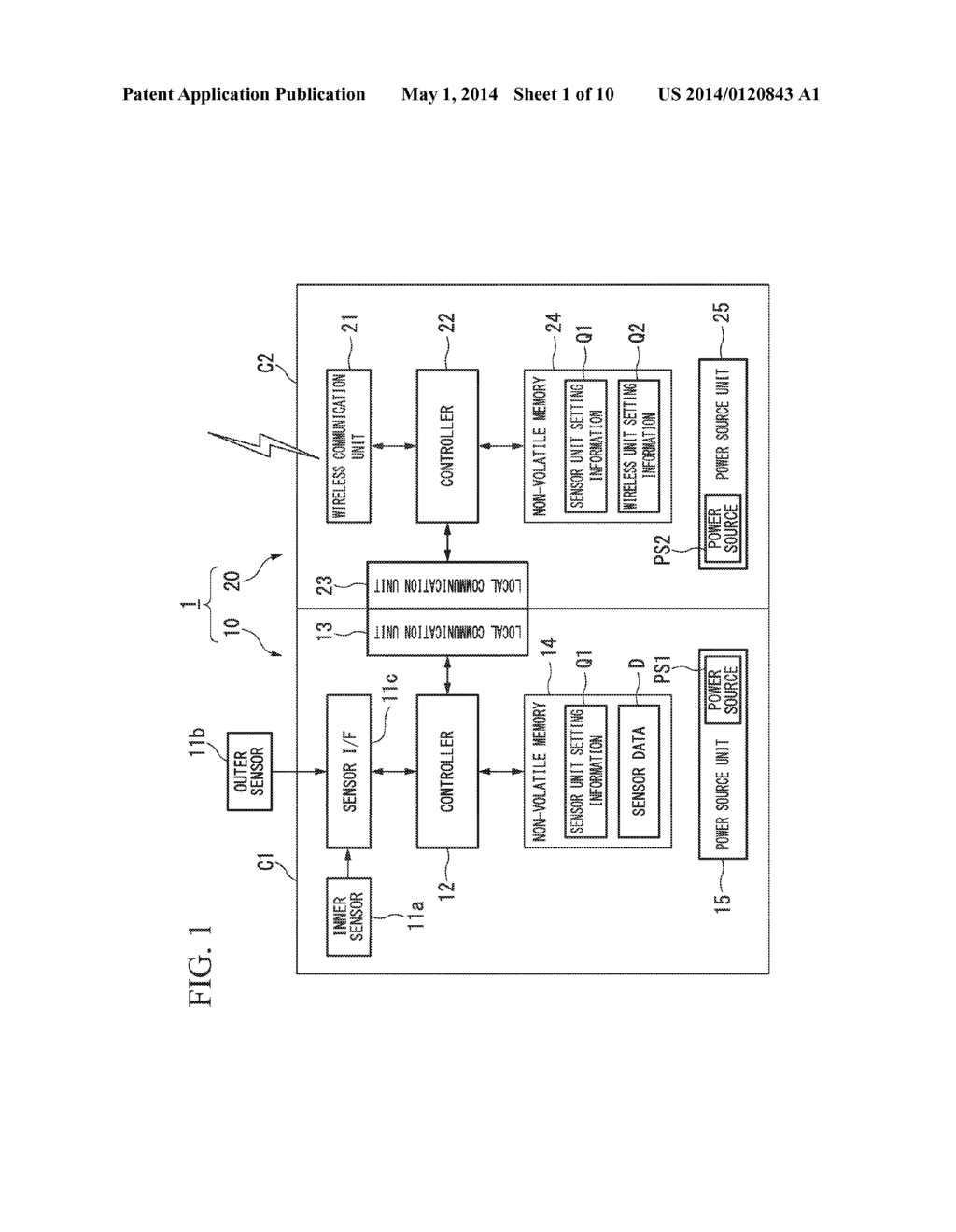 WIRELESS DEVICE, SENSOR UNIT, WIRELESS UNIT, AND METHOD FOR SETTING     WIRELESS DEVICE - diagram, schematic, and image 02