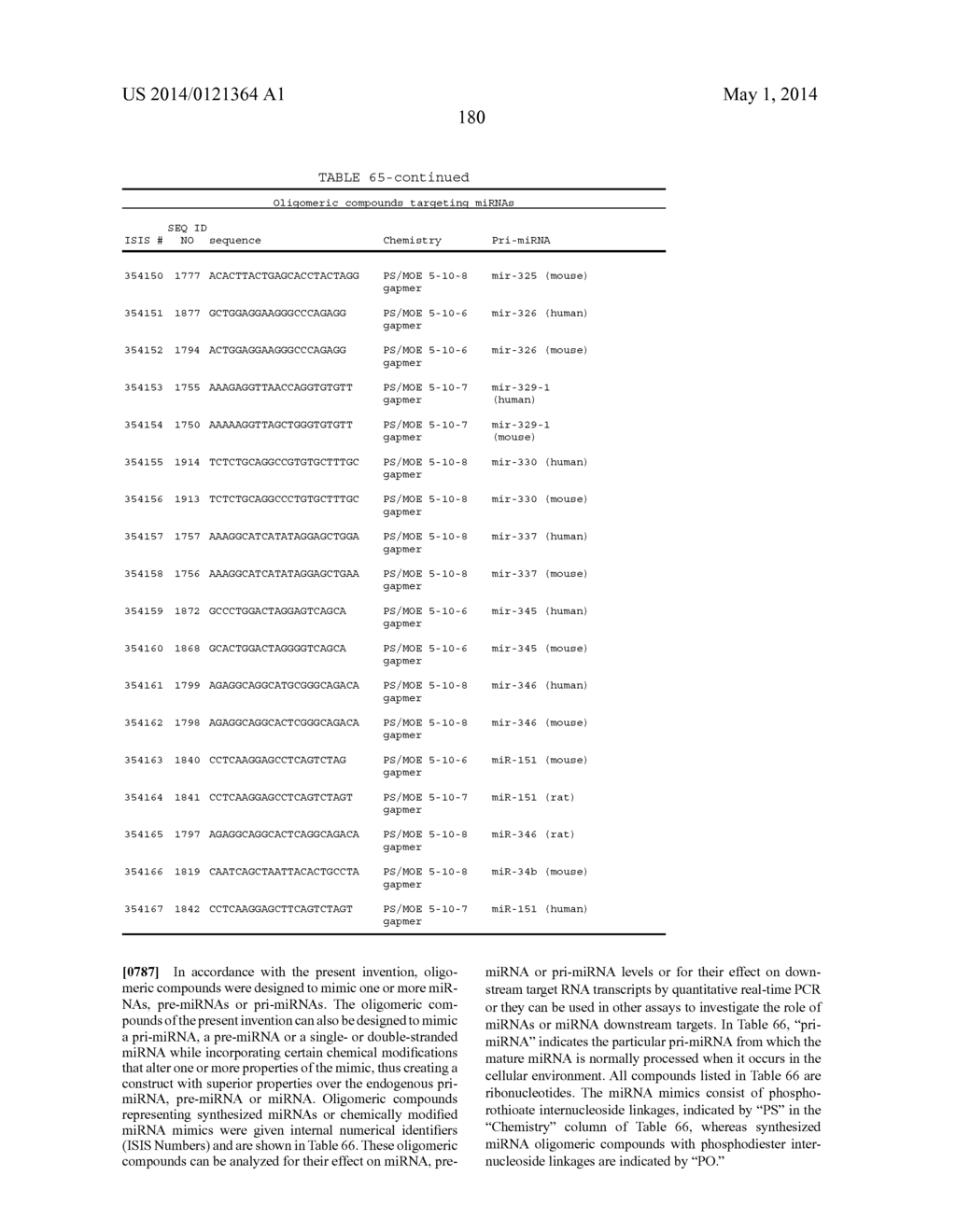 OLIGOMERIC COMPOUNDS AND COMPOSITIONS FOR USE IN MODULATION OF SMALL     NON-CODING RNAS - diagram, schematic, and image 182