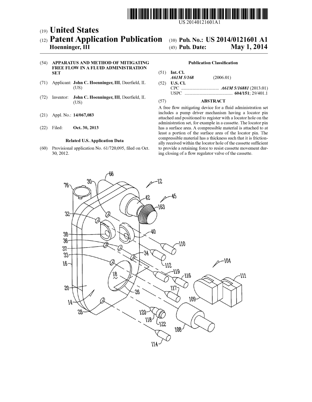 APPARATUS AND METHOD OF MITIGATING FREE FLOW IN A FLUID ADMINISTRATION SET - diagram, schematic, and image 01