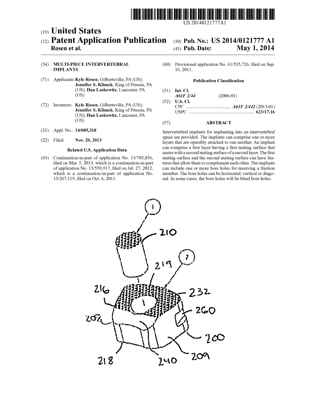 Multi-Piece Intervertebral Implants - diagram, schematic, and image 01