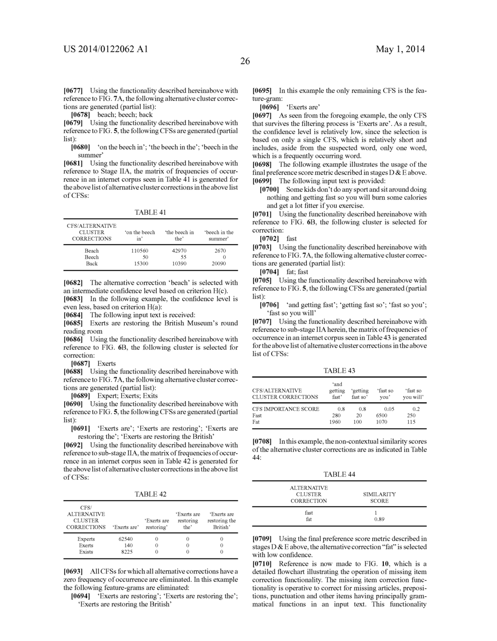 AUTOMATIC CONTEXT SENSITIVE LANGUAGE GENERATION, CORRECTION AND     ENHANCEMENT USING AN INTERNET CORPUS - diagram, schematic, and image 46