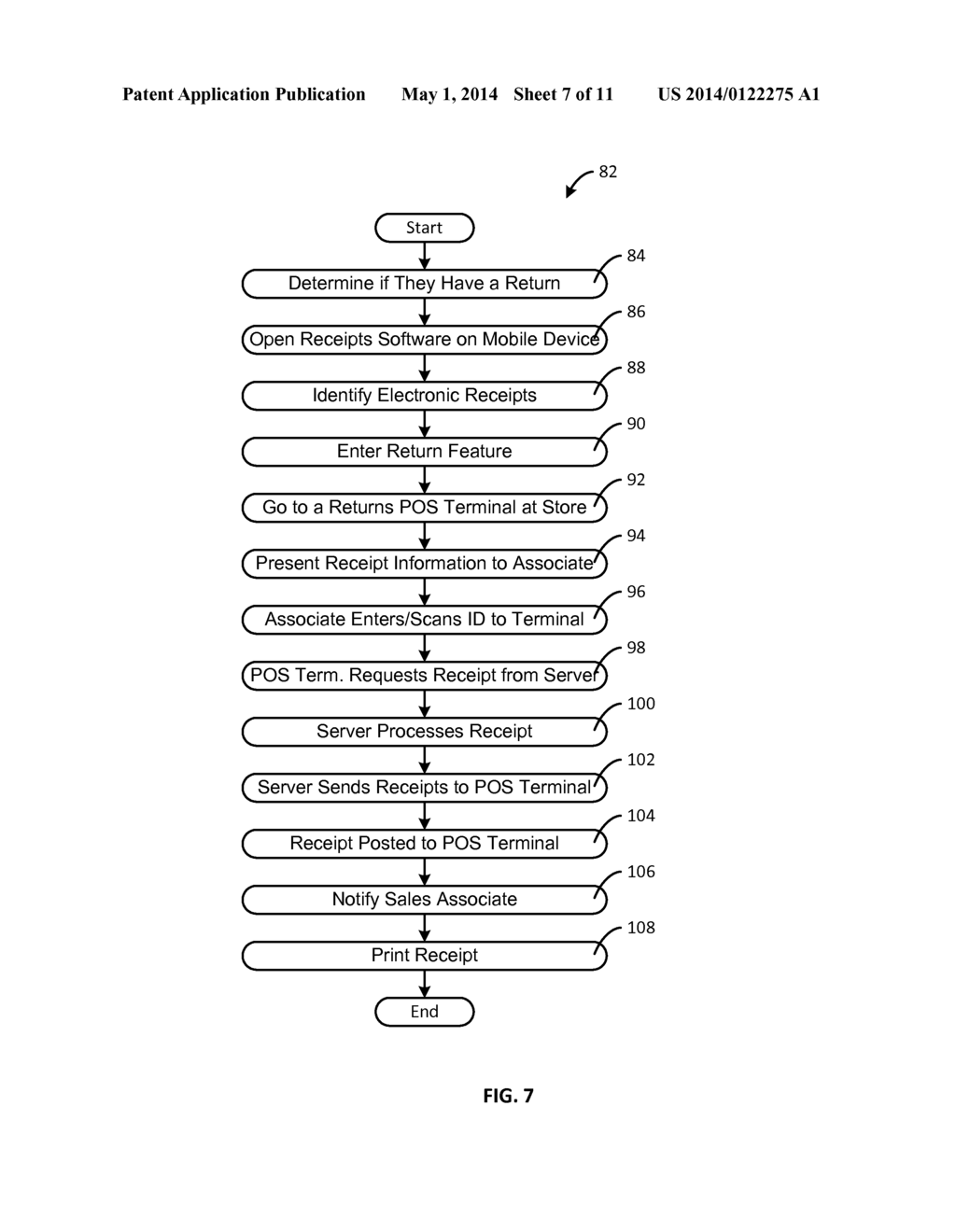 Reprint Of A Physical Receipt And Receipt History From An Electronic     Receipt For Reducing Fraudulent Returns - diagram, schematic, and image 08