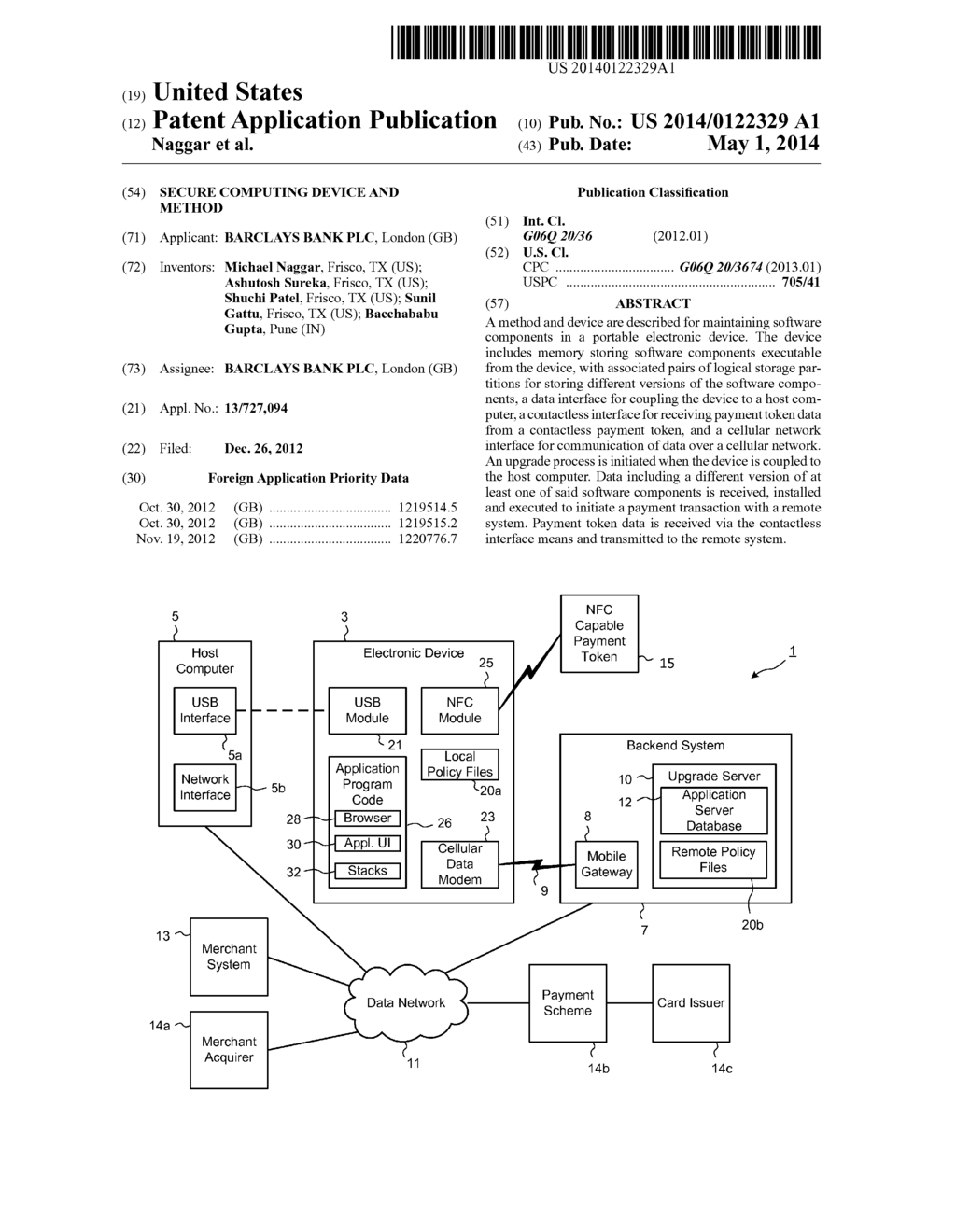 Secure Computing Device and Method - diagram, schematic, and image 01