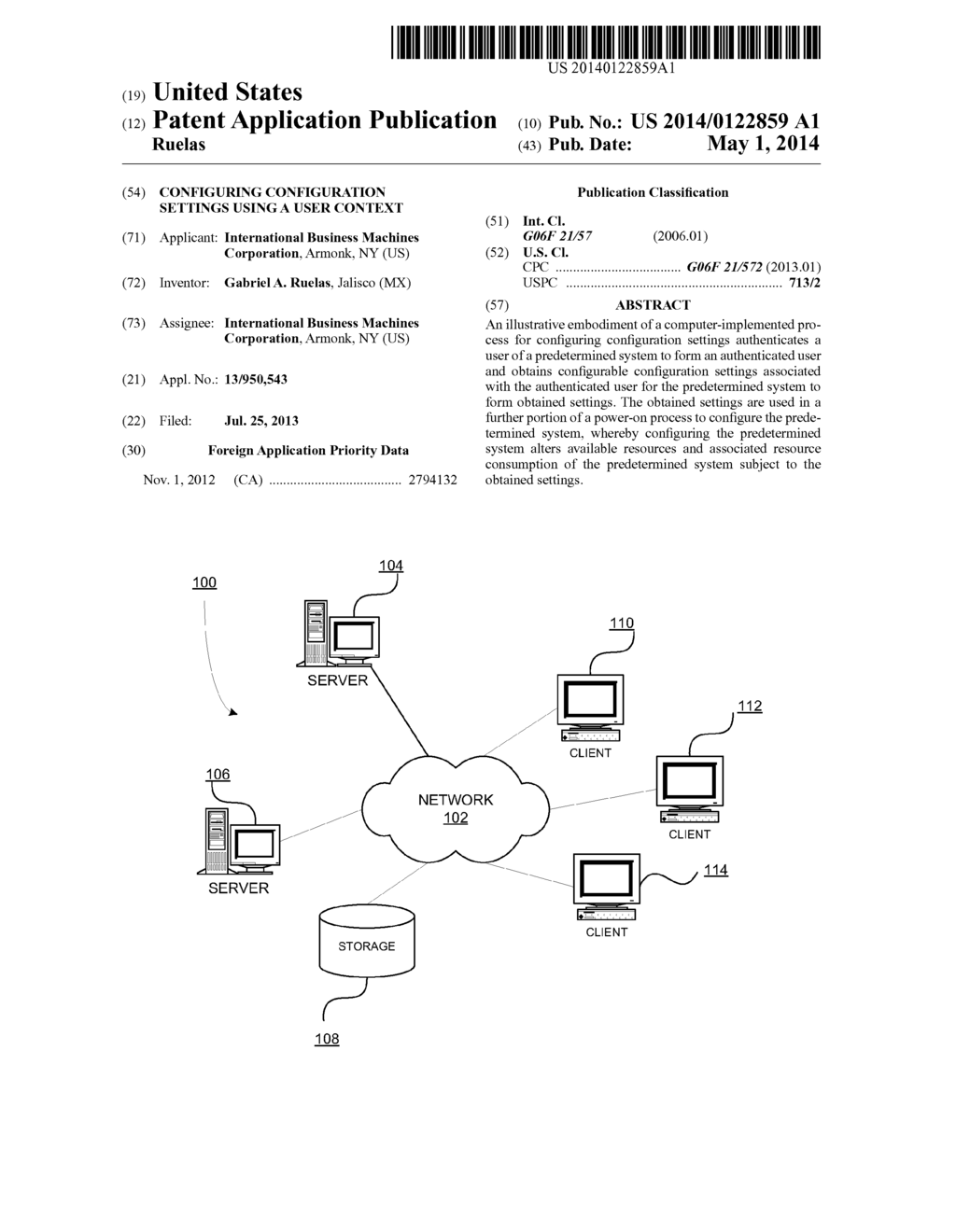 CONFIGURING CONFIGURATION SETTINGS USING A USER CONTEXT - diagram, schematic, and image 01