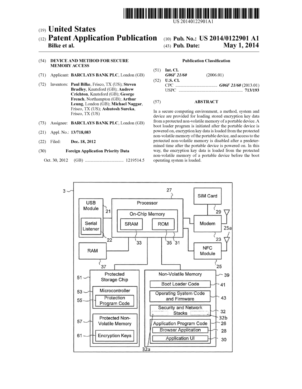 Device and Method For Secure Memory Access - diagram, schematic, and image 01