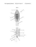 Toothbrush Comprising Elastomeric Cleaning Elements Over-Molded With A     Harder Plastic And Method For Producing The Same diagram and image