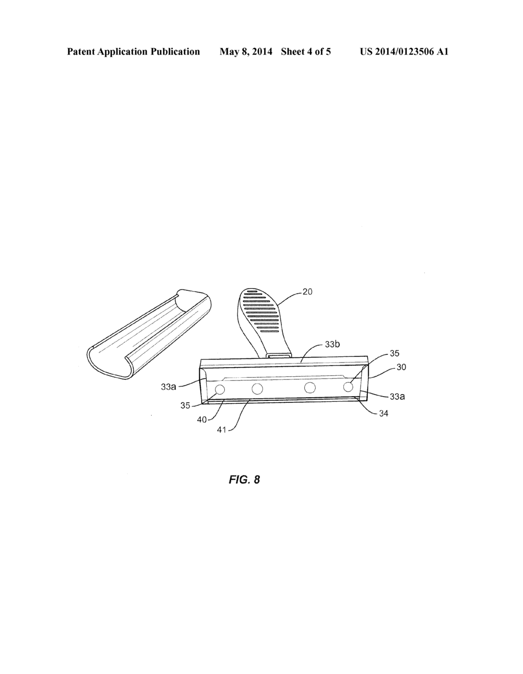 Razor with Safety Features for Use in a Correctional Facility - diagram, schematic, and image 05