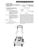 WALK POWER MOWER WITH FLOW CUTOFF BAFFLE CARRIED BY A SIDE DISCHARGE CHUTE diagram and image