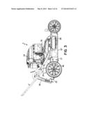 WALK POWER MOWER WITH FLOW CUTOFF BAFFLE CARRIED BY A SIDE DISCHARGE CHUTE diagram and image