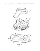 WALK POWER MOWER WITH FLOW CUTOFF BAFFLE CARRIED BY A SIDE DISCHARGE CHUTE diagram and image