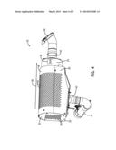 HORIZONTAL MUFFLER FOR AN AGRICULTURAL VEHICLE diagram and image