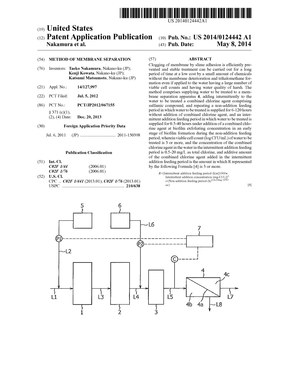 METHOD OF MEMBRANE SEPARATION - diagram, schematic, and image 01