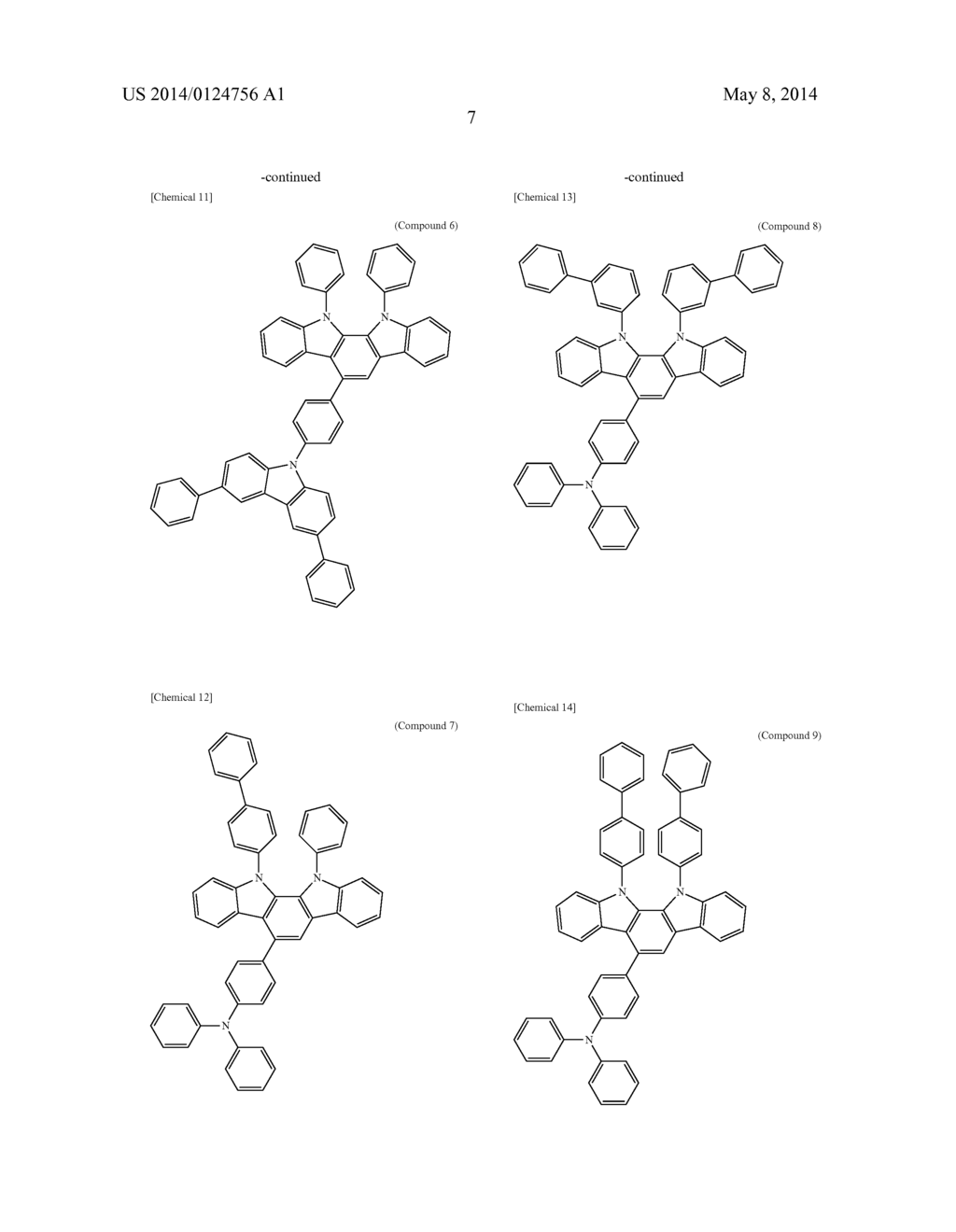 COMPOUND HAVING AN INDOLOCARBAZOLE RING STRUCTURE AND ORGANIC     ELECTROLUMINESCENT DEVICE - diagram, schematic, and image 15