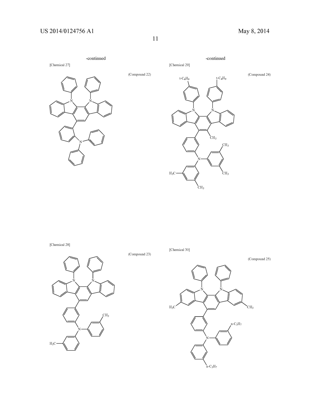 COMPOUND HAVING AN INDOLOCARBAZOLE RING STRUCTURE AND ORGANIC     ELECTROLUMINESCENT DEVICE - diagram, schematic, and image 19