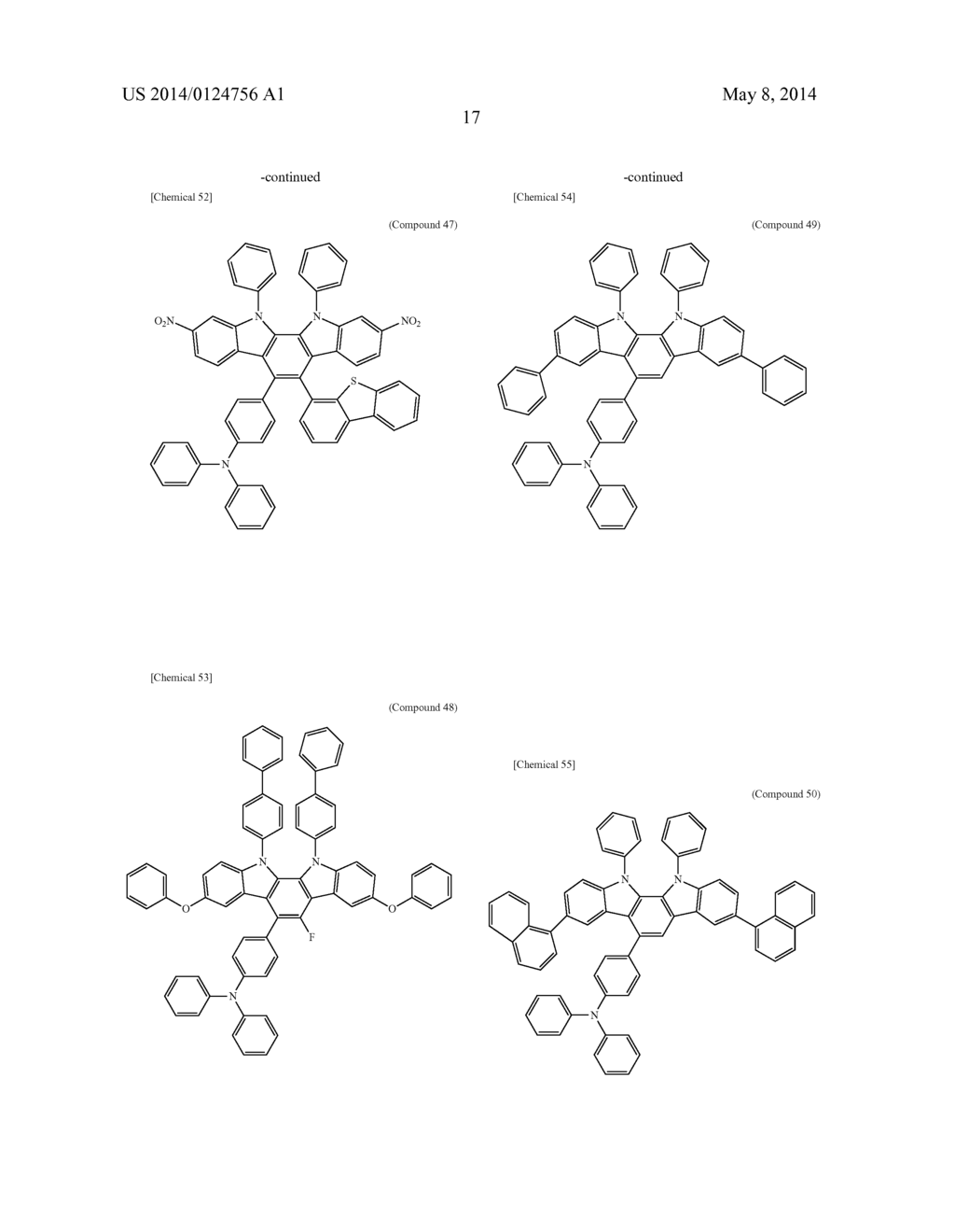 COMPOUND HAVING AN INDOLOCARBAZOLE RING STRUCTURE AND ORGANIC     ELECTROLUMINESCENT DEVICE - diagram, schematic, and image 25