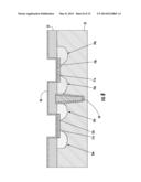 SEMICONDUCTOR DEVICE INCLUDING LOW-K DIELECTRIC CAP LAYER FOR GATE     ELECTRODES AND RELATED METHODS diagram and image