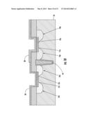 SEMICONDUCTOR DEVICE INCLUDING LOW-K DIELECTRIC CAP LAYER FOR GATE     ELECTRODES AND RELATED METHODS diagram and image