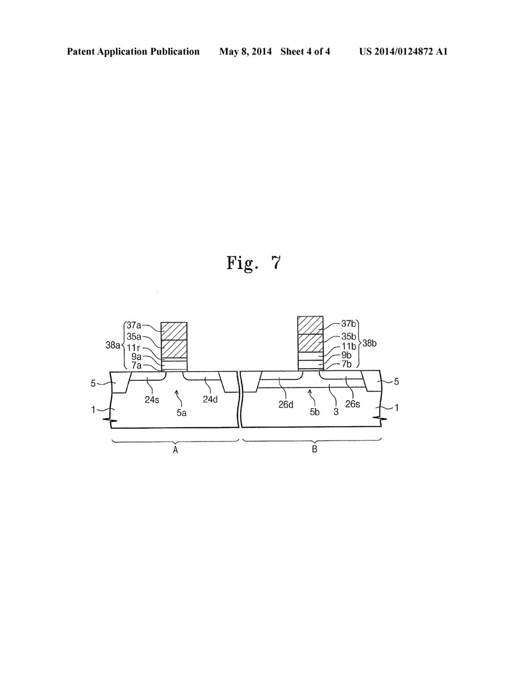 SEMICONDUCTOR DEVICES EMPLOYING HIGH-K DIELECTRIC LAYERS AS A GATE     INSULATING LAYER - diagram, schematic, and image 05